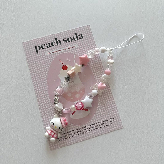 Cute Beaded Phone Charm & Wrist Strap