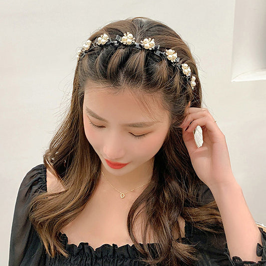 Elegant Pearl Rhinestone Hairband
