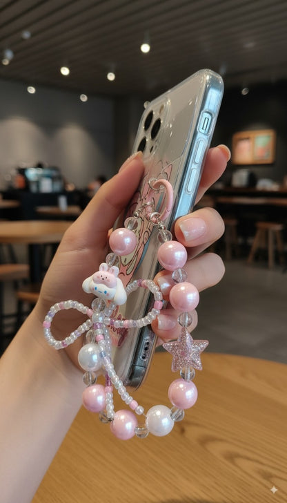 Cute Beaded Phone Charm & Wrist Strap