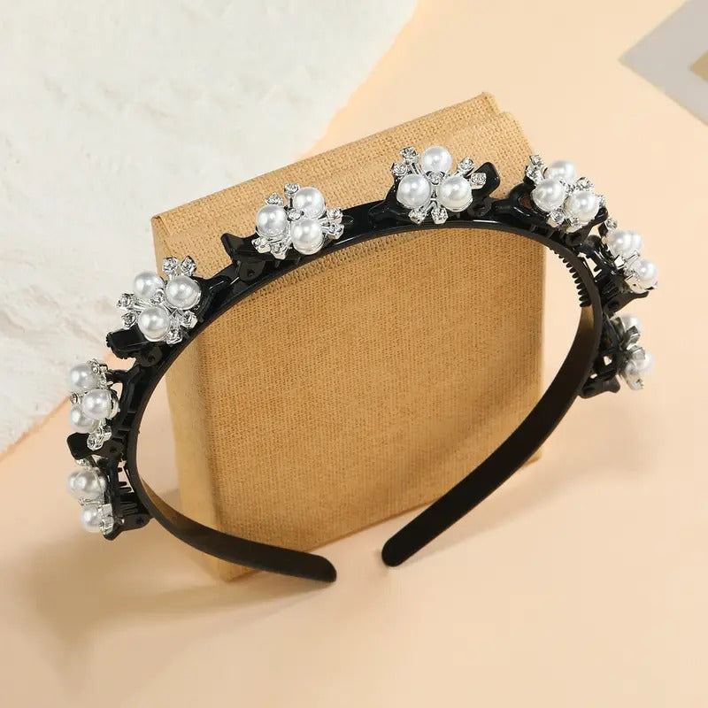 Elegant Pearl Rhinestone Hairband