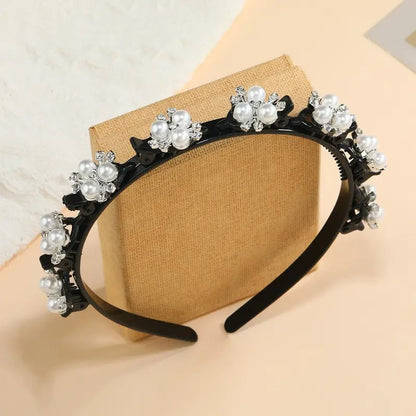 Elegant Pearl Rhinestone Hairband
