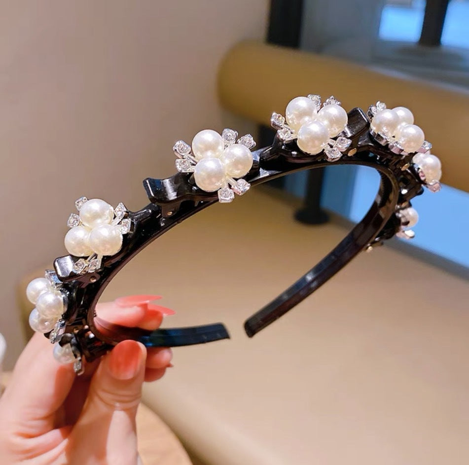 Elegant Pearl Rhinestone Hairband