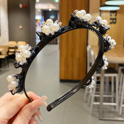 Elegant Pearl Rhinestone Hairband