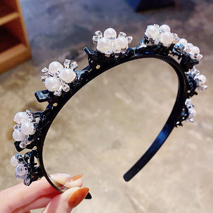 Elegant Pearl Rhinestone Hairband