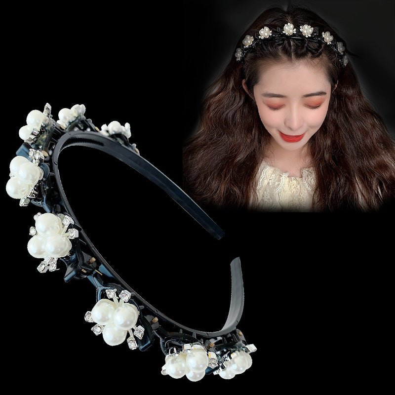 Elegant Pearl Rhinestone Hairband