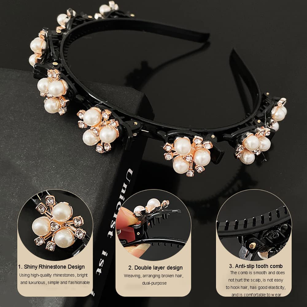 Elegant Pearl Rhinestone Hairband