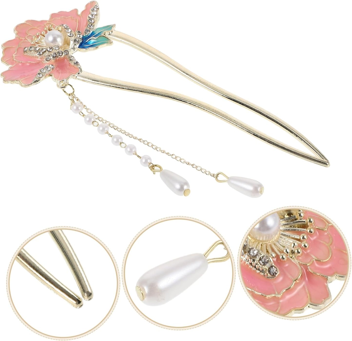 Elegant Floral Pearl Hair Pin