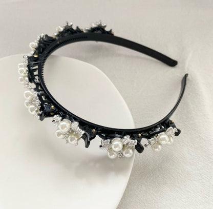 Elegant Pearl Rhinestone Hairband