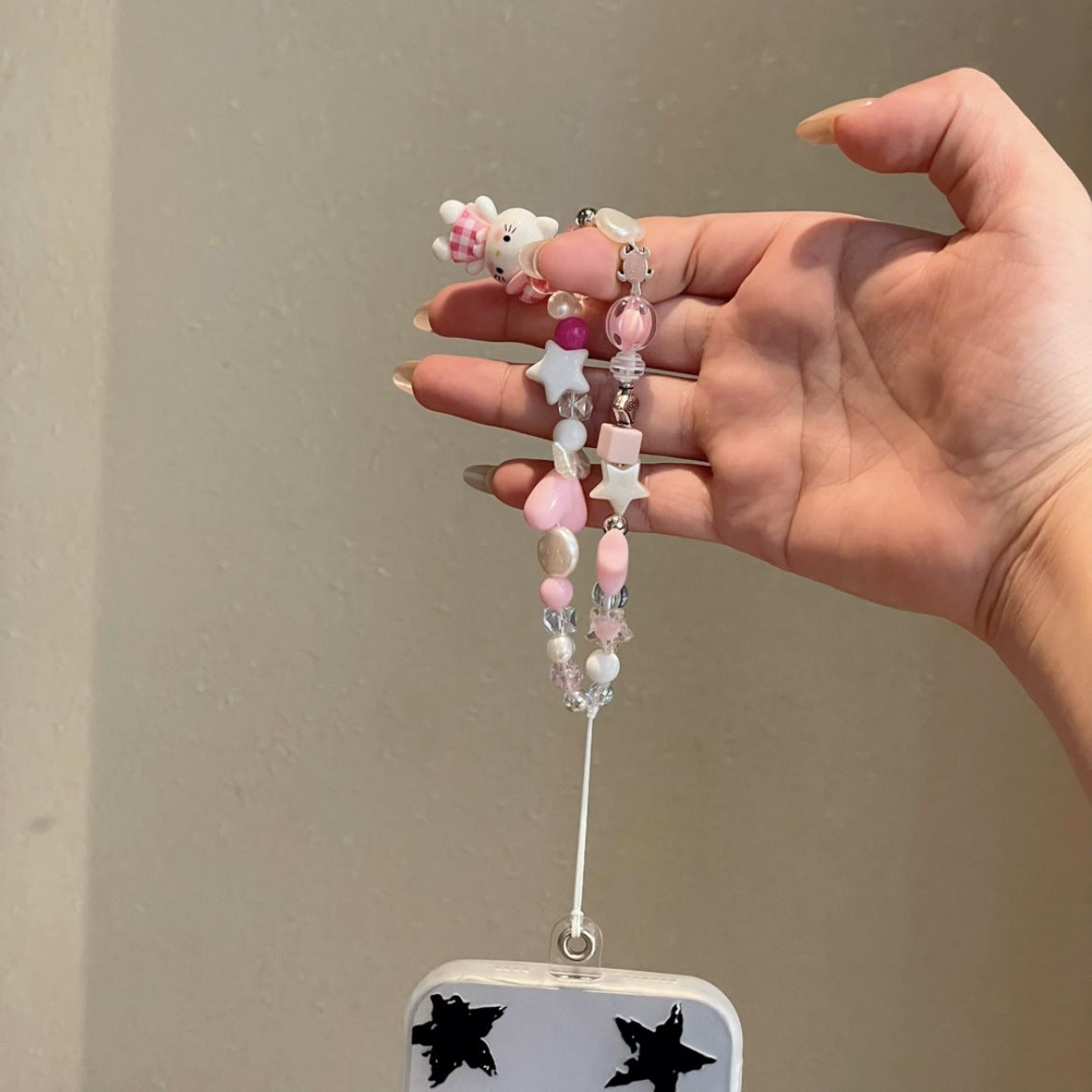 Cute Beaded Phone Charm & Wrist Strap