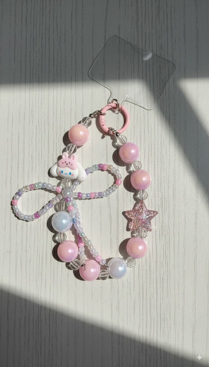 Cute Beaded Phone Charm & Wrist Strap