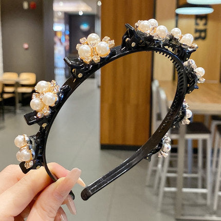 Elegant Pearl Rhinestone Hairband