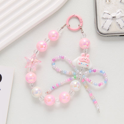 Cute Beaded Phone Charm & Wrist Strap