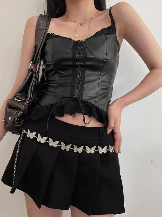 Silver Butterfly Chain Belt